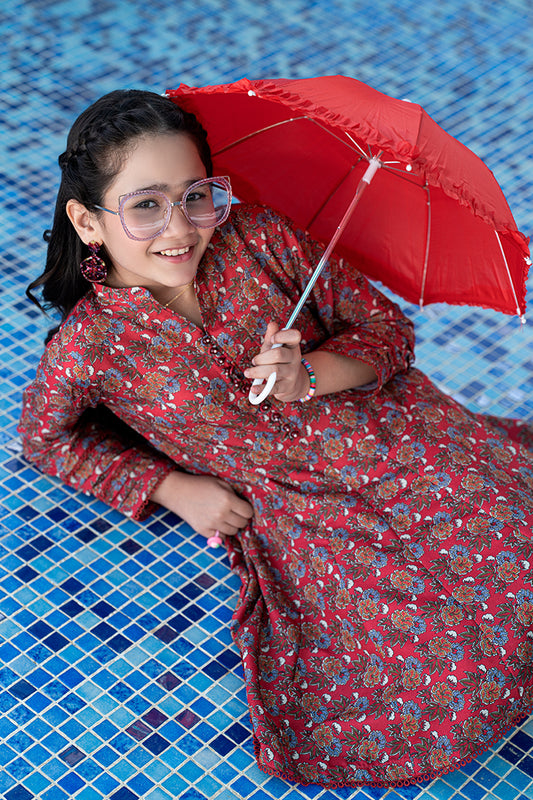 2 Piece Lawn Dress All-Over Printed Shirt with Shalwar K-ALPRTW-049