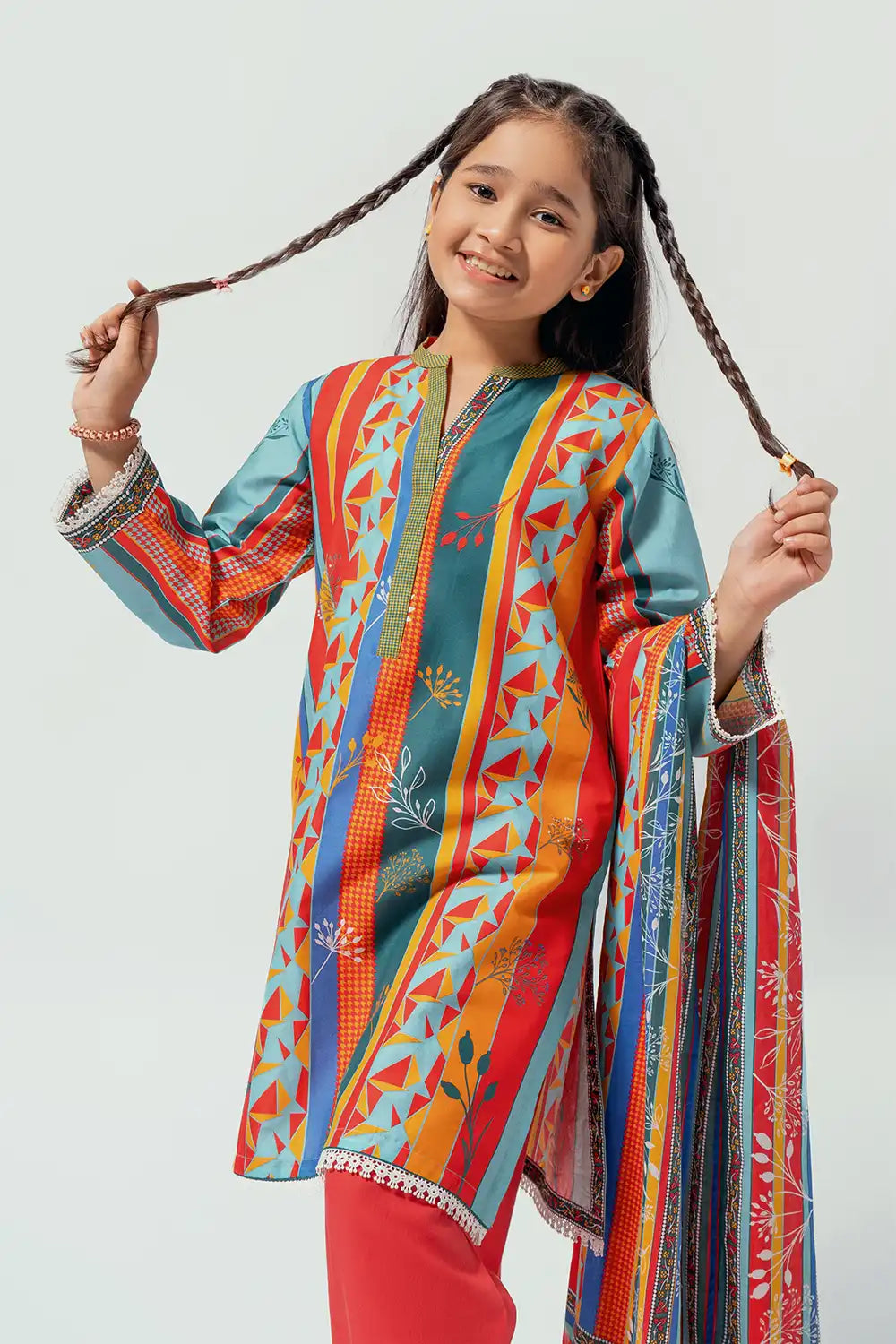 3 Piece Digital Printed Suit 3PCS-048