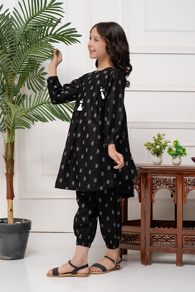 2 Piece Lawn Table Printed Co-Ords Set Frock Style K-TP-026