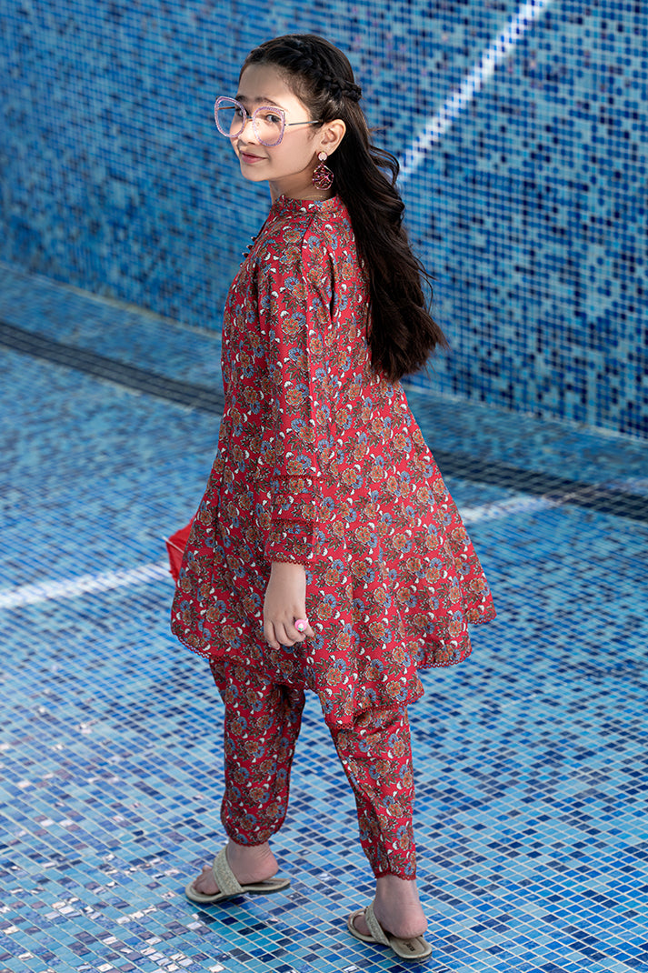 2 Piece Lawn Dress All-Over Printed Shirt with Shalwar K-ALPRTW-049