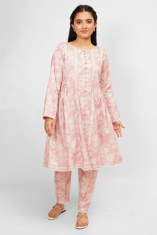 2 Piece Digital Printed Lawn Cotton Suit with Trouser ALPRTW-017