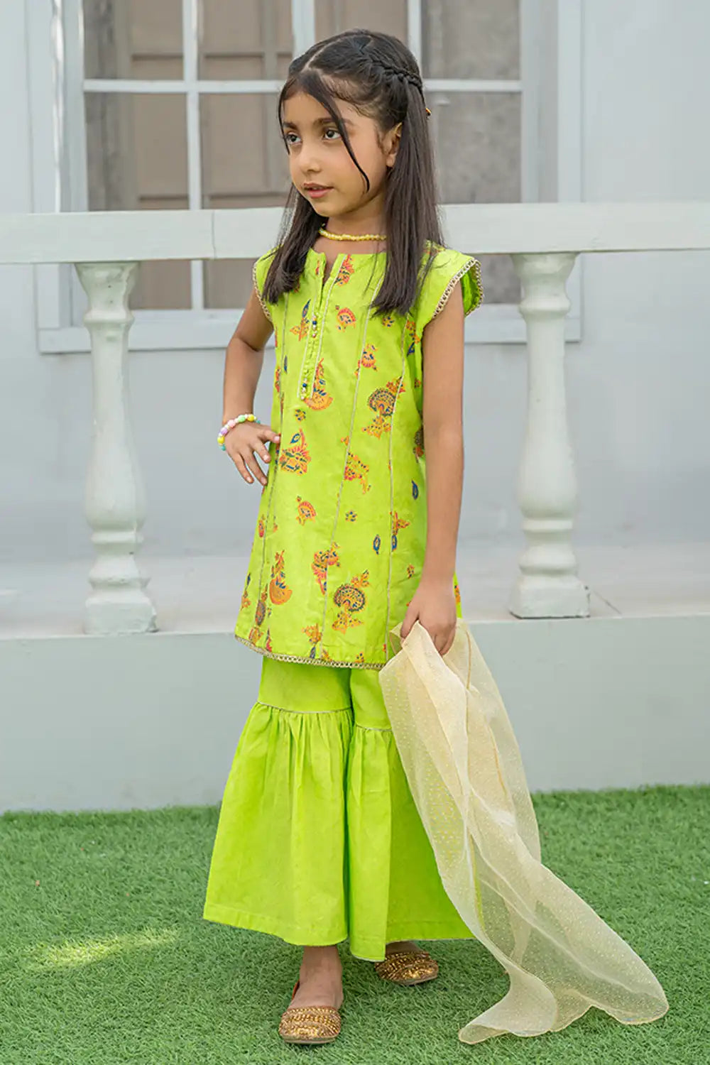 3 Piece Suit Table Print Cotton Lawn Festive wear K-TP-020