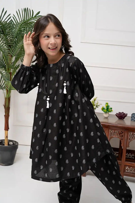 2 Piece Lawn Table Printed Co-Ords Set Frock Style K-TP-026