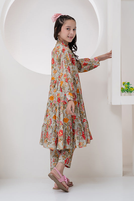 2 Piece Lawn Co-ords Frock K-ALPRTW-056