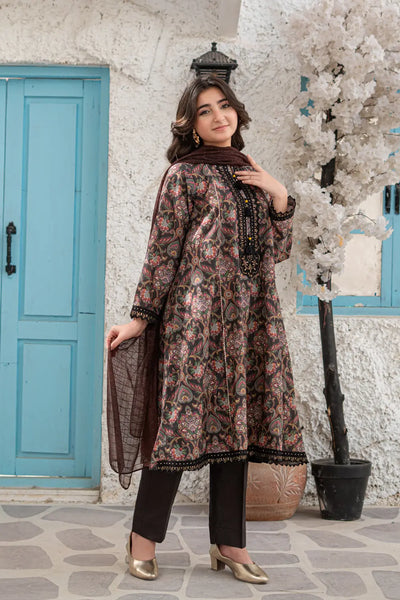 Embroidered Lawn Frock Suit - T-ALP-EMB-019