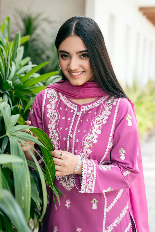 3 Piece Suit Embroidered Cotton Lawn Suit T-SFC-026