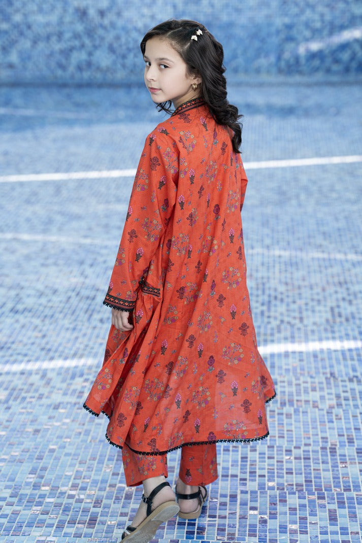 2 Piece Suit Lawn All-Over Printed Shirt with Plazzo K-ALPRTW-027