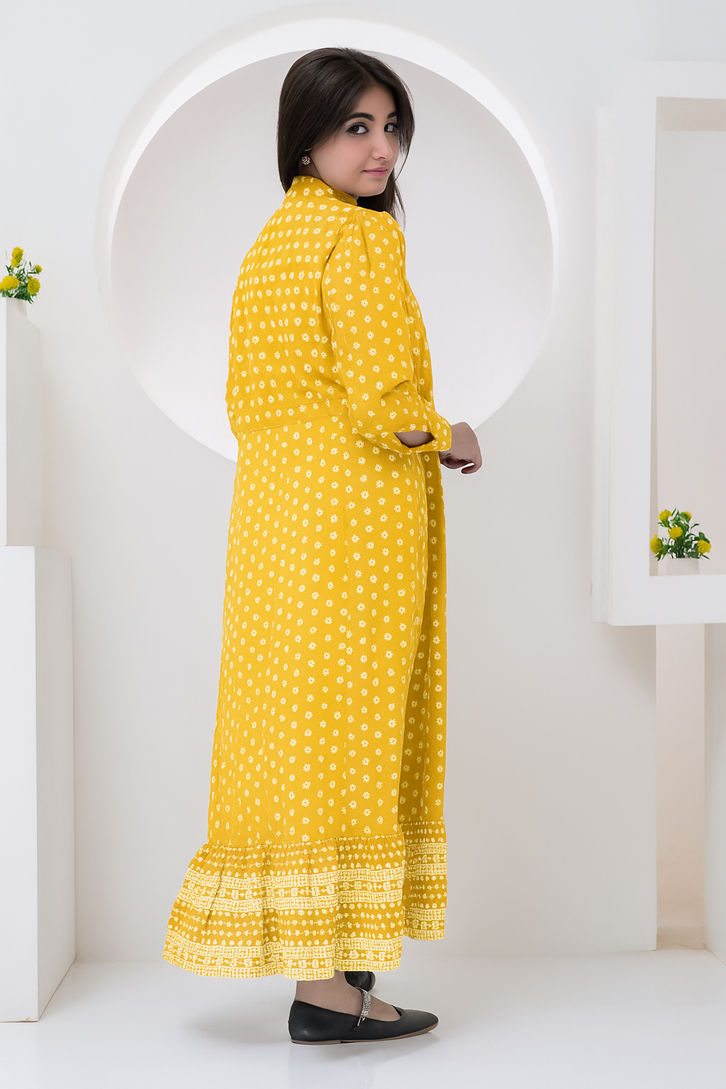 1 Piece Digital Printed Cambric Lawn Maxi-020