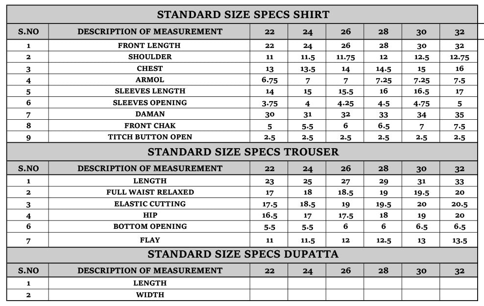 Size Guide