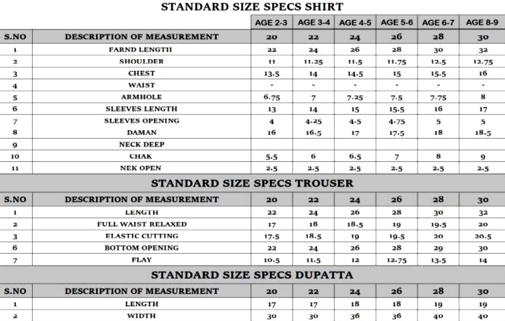 Size Guide