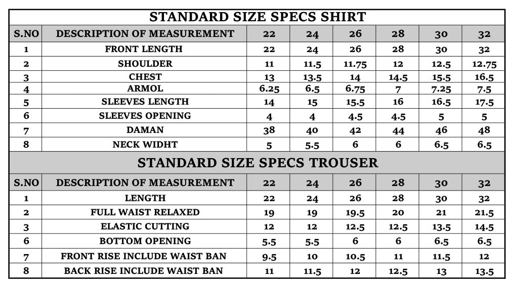 Size Guide