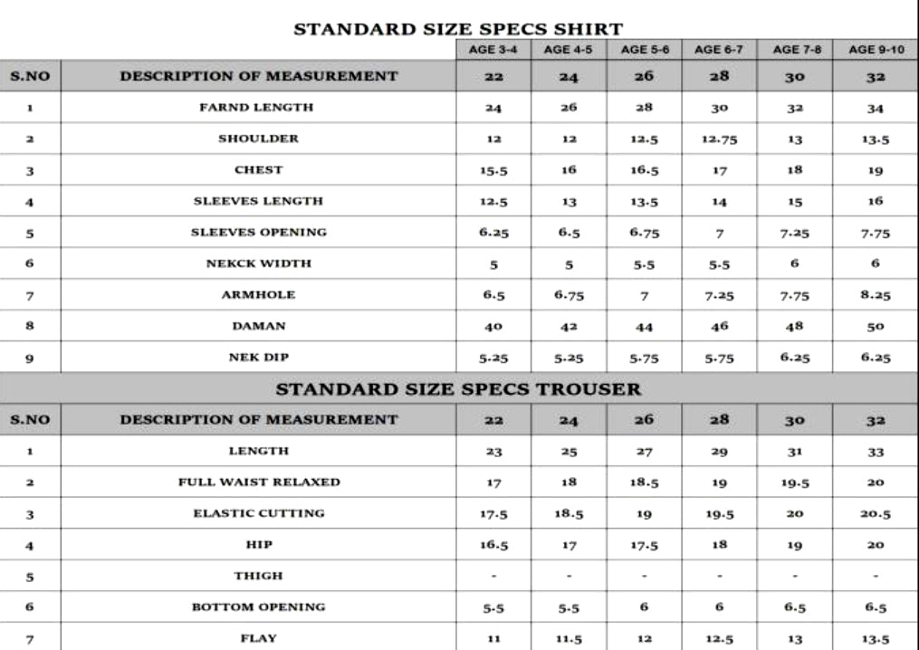 Size Guide