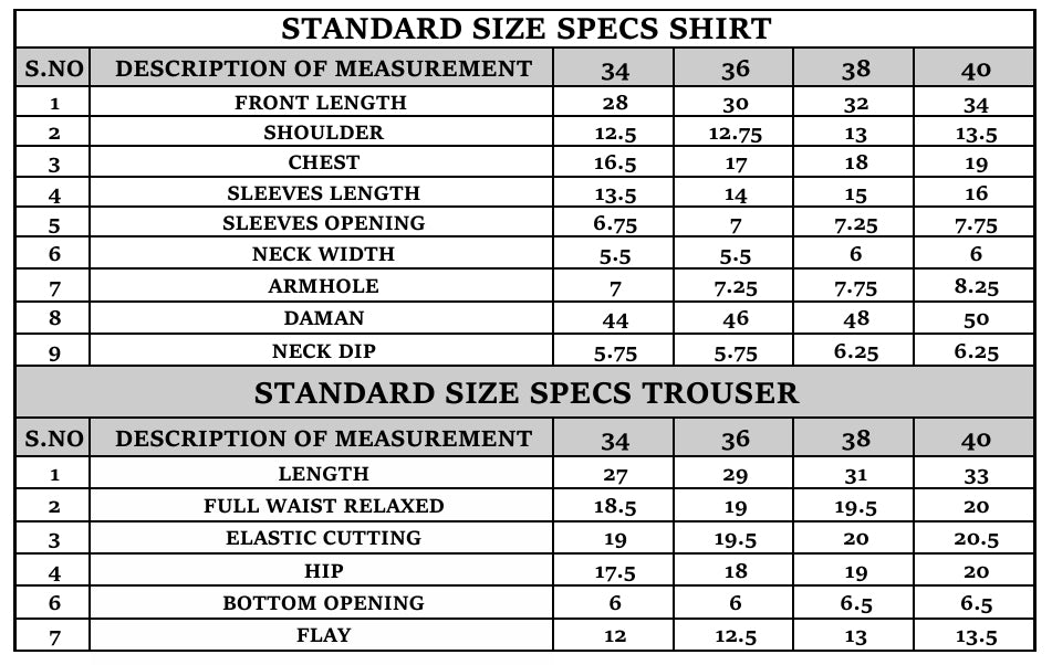 Size Guide
