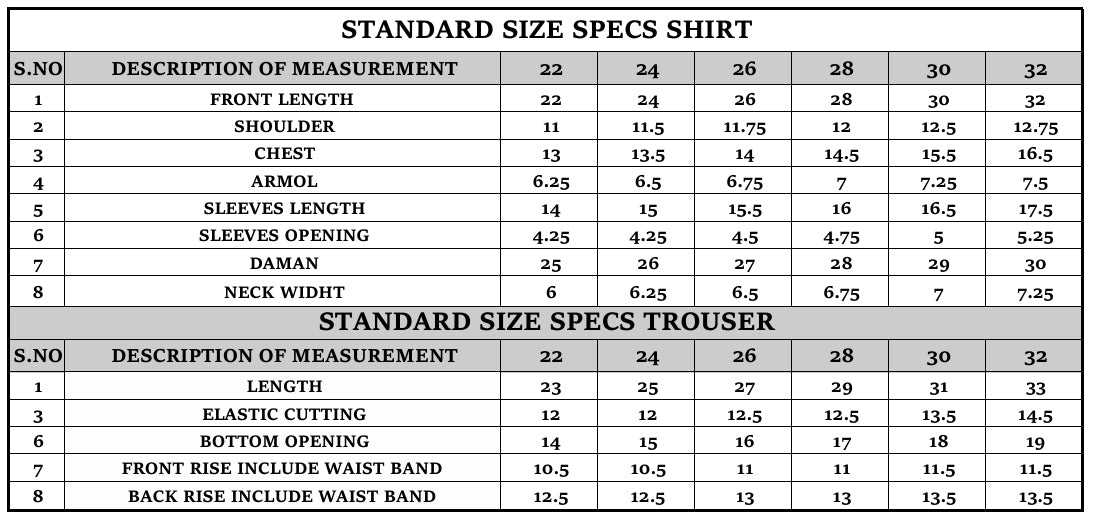 Size Guide