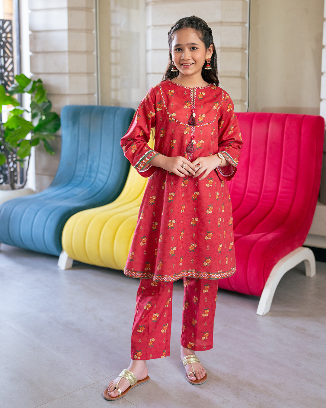 2 Piece Suit Digital Print Graceful touch K-ALPRTW-025