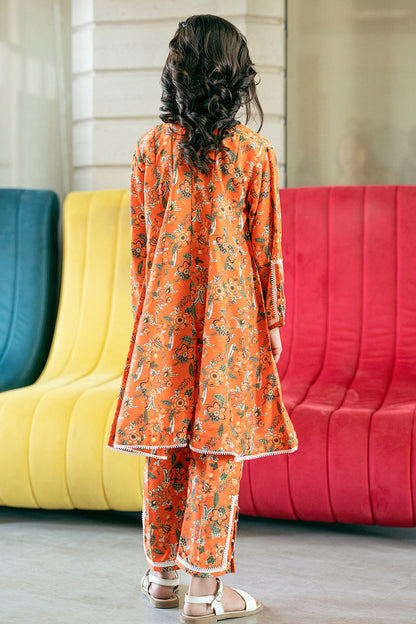 2 Piece Poly Lawn Printed Co-Ord Set – All Over Frock K-ALPRTW-046