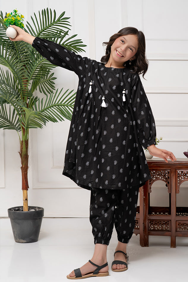 2 Piece Lawn Table Printed Co-Ords Set Frock Style K-TP-026