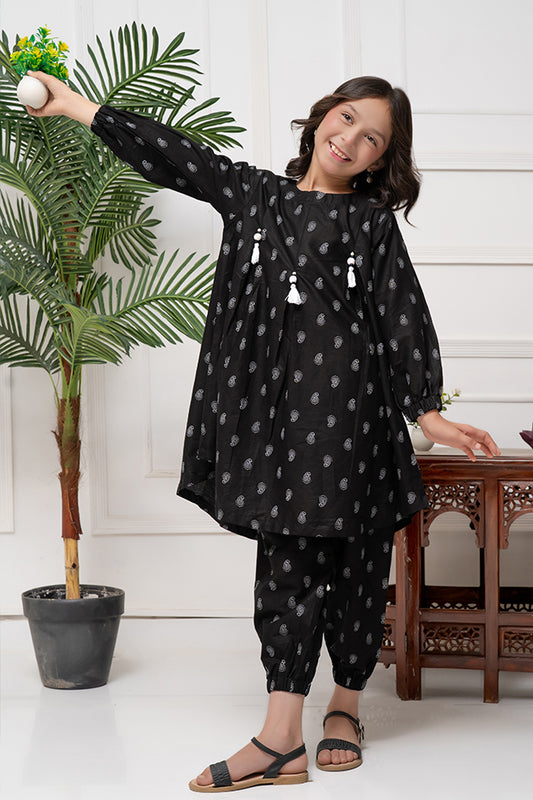 2 Piece Lawn Table Printed Co-Ords Set Frock Style K-TP-026