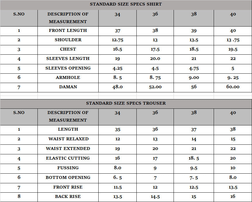 Size Guide