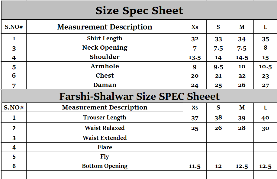 Size guide