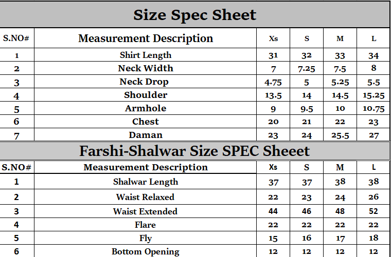 Size guide
