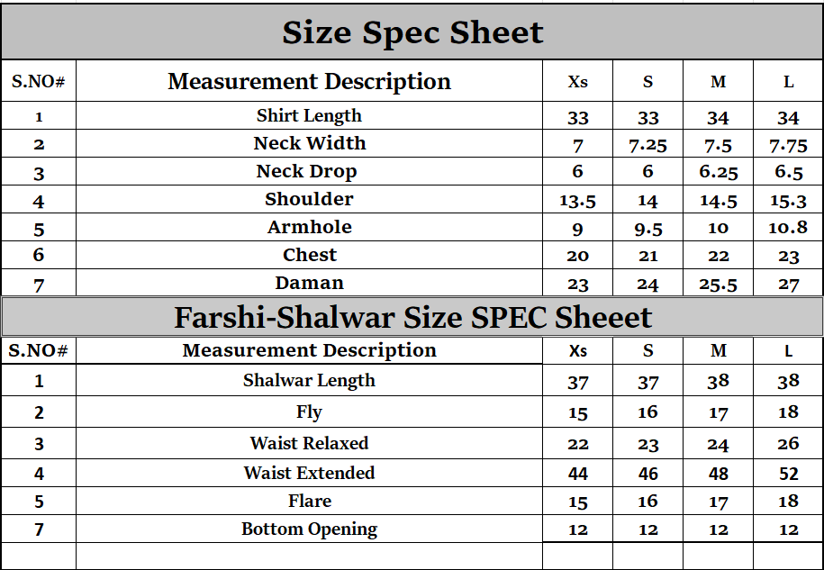 Size guide