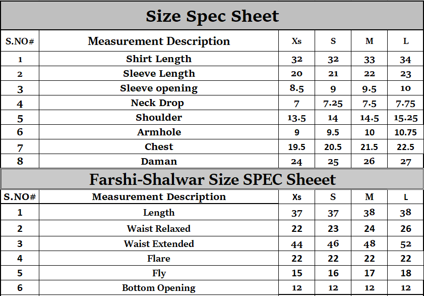 Size guide