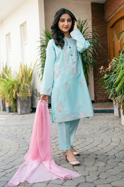 T-SFC-004 Cotton Lawn Fabric EMBROIDERED 3 PCS SUIT