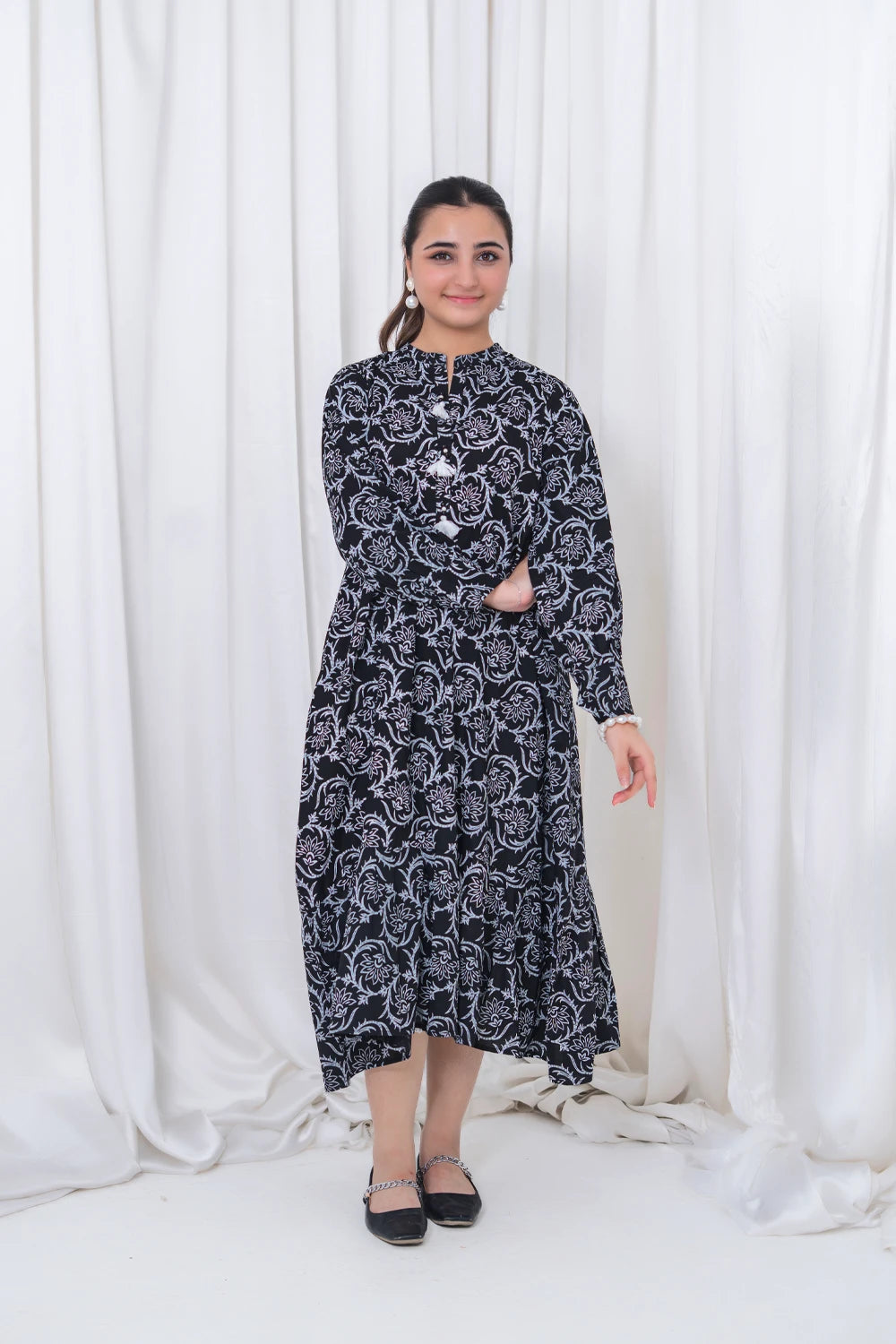 Printed Floral Lawn Maxi - T-MC-TP-001