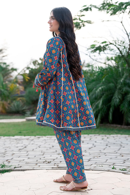 2 Piece Suit Stylish Panel Body Shirt with Shalwar T-ALPARTW-031