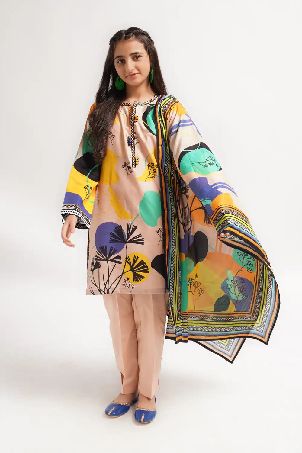 3 Piece Lawn Digital Printed Suit 3PCS-038