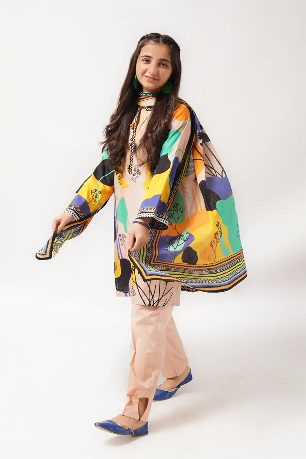 3 Piece Lawn Digital Printed Suit 3PCS-038