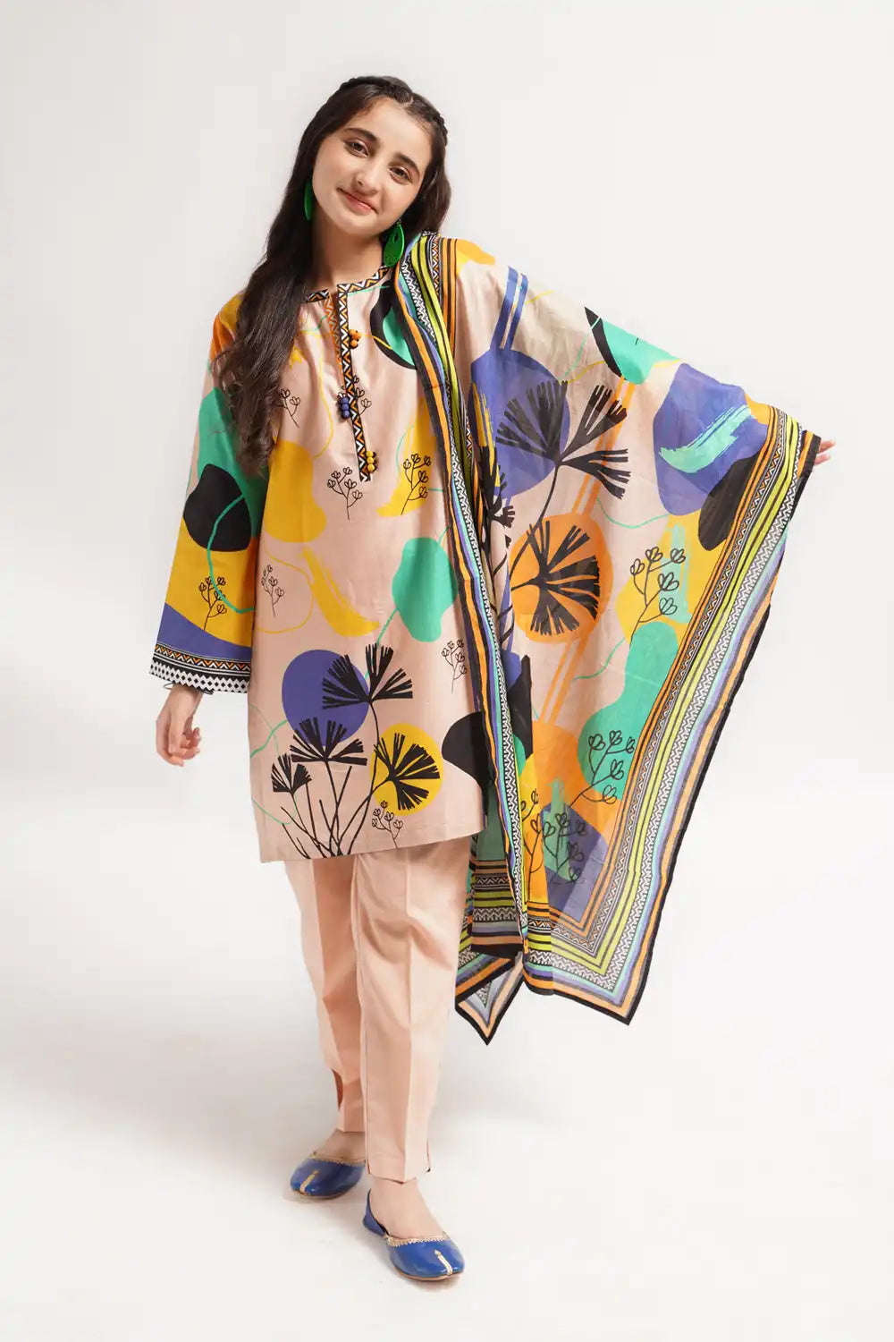 3 Piece Lawn Digital Printed Suit 3PCS-038