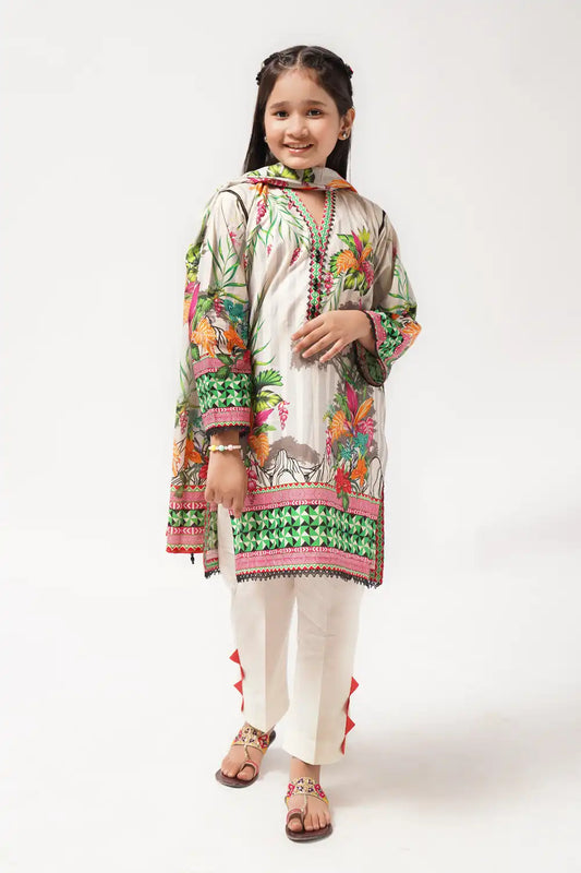 3 Piece Lawn Digital Printed Suit 3PCS-042