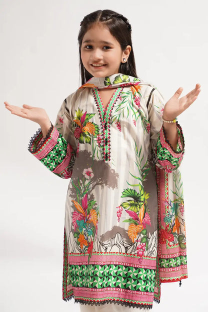 3 Piece Lawn Digital Printed Suit 3PCS-042