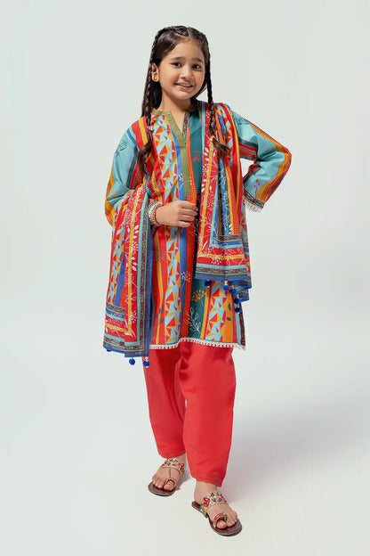 3 Piece Digital Printed Suit 3PCS-048