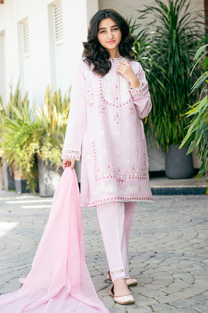 3 Piece Cotton Lawn Fabric Embroidered Suit T-SFC-003