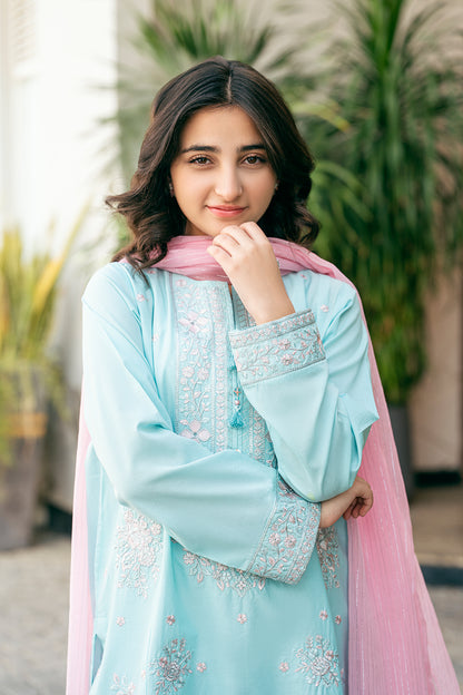 T-SFC-004 Cotton Lawn Fabric EMBROIDERED 3 PCS SUIT