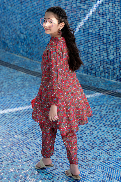 2 Piece Lawn Dress All-Over Printed Shirt with Shalwar K-ALPRTW-049
