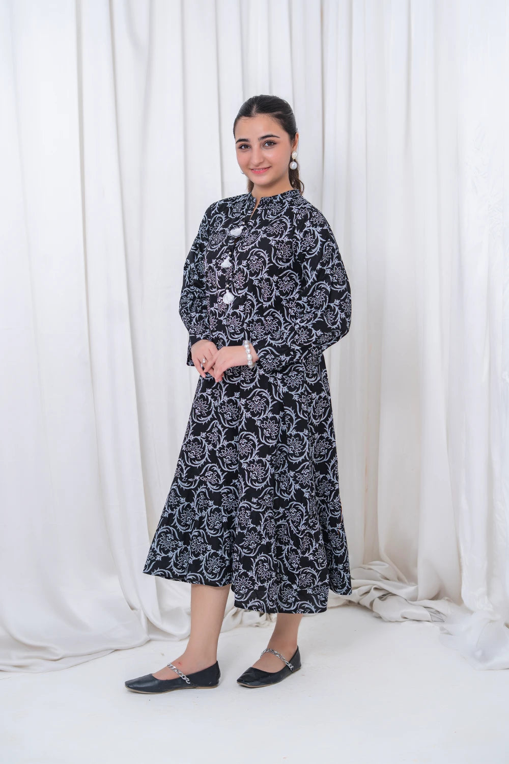 Printed Floral Lawn Maxi - T-MC-TP-001