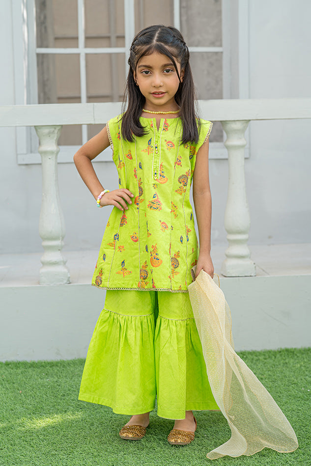 3 Piece Suit Table Print Cotton Lawn Festive wear K-TP-020