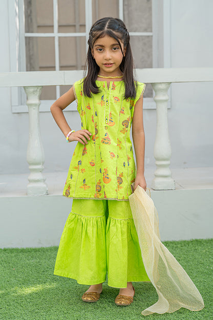 3 Piece Suit Table Print Cotton Lawn Festive wear K-TP-020