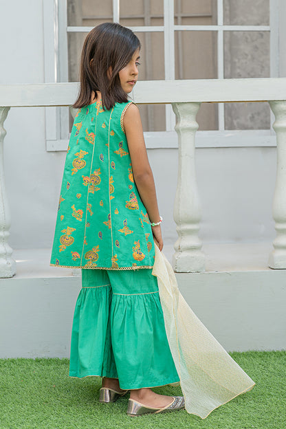 3 Piece Suit Table Print Cotton Lawn Festive wear K-TP-020