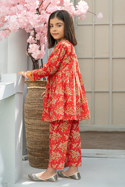 2 Piece Digital Printed Co-ords Set with Tassel Design K-ALPRTW-039