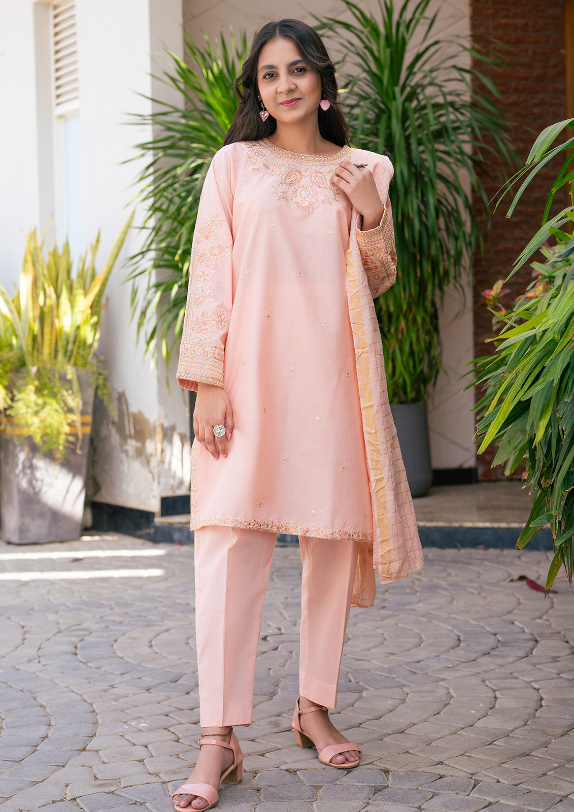 3 Piece Suit Lawn Embroidered T-SFC-005