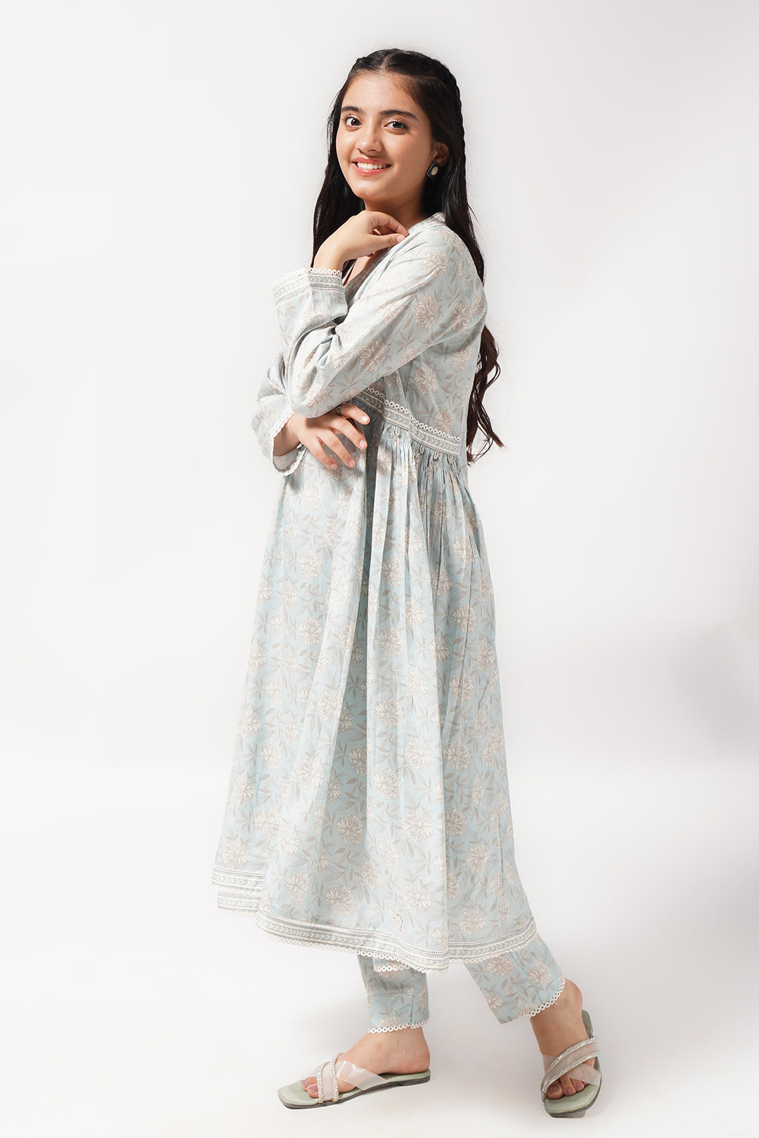 2 Piece Platinum Floral Printed Lawn Suit ALPRTW-001