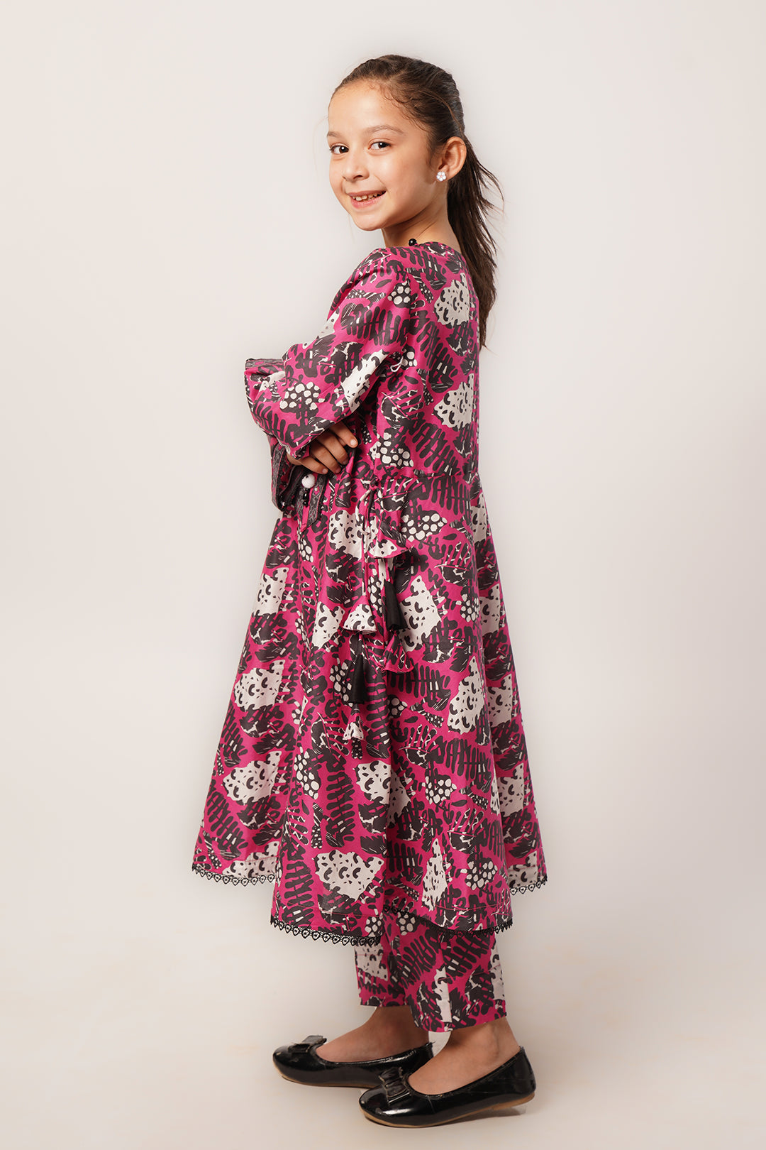 2 Piece Suit Warm Pink Floral Printed Lawn Suit ALPRTW-006