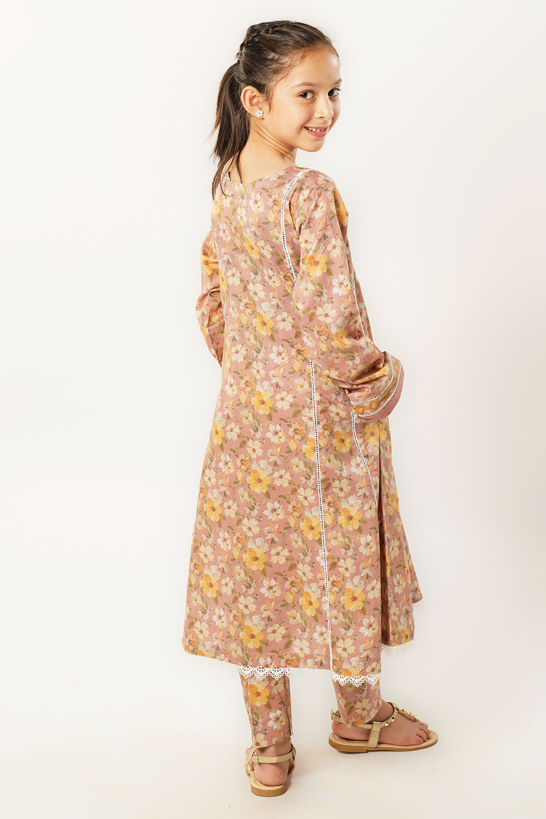 2 Piece Suit Pima Lawn Cashmere Floral Printed Frock ALPRTW-007