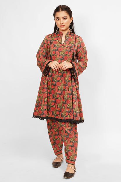 2 Piece Digital Printed Lawn Cotton Suit with Shalwar ALPRTW-015