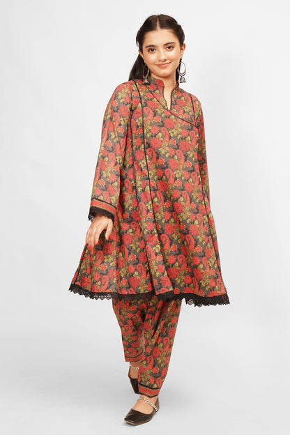 2 Piece Digital Printed Lawn Cotton Suit with Shalwar ALPRTW-015